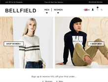 Tablet Screenshot of bellfieldclothing.com